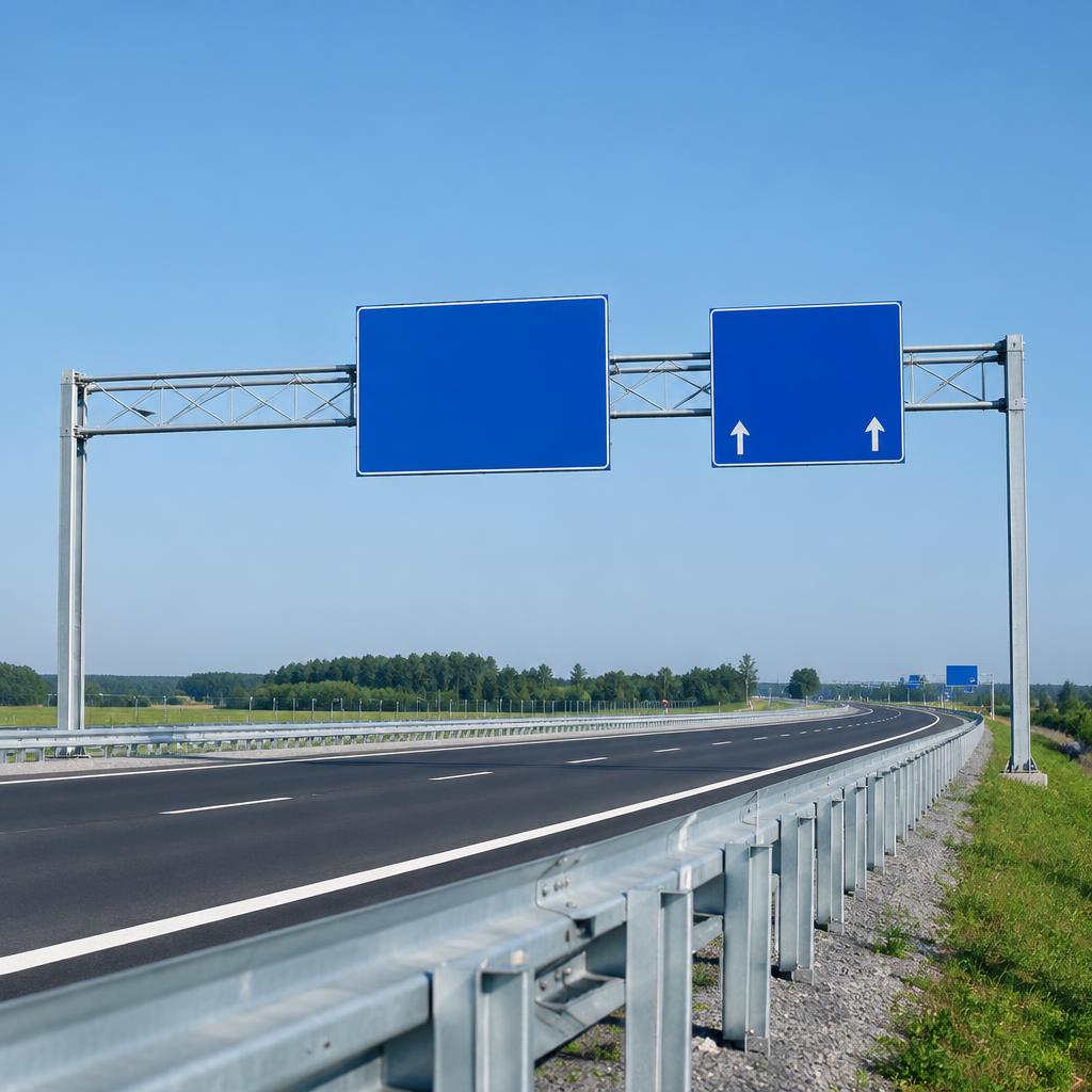 Kelio ženklai ir atitvara greitkelyje